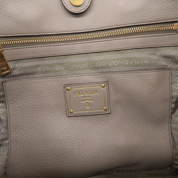 ob1694 7 Prada Shoulder Bag Leather Gray