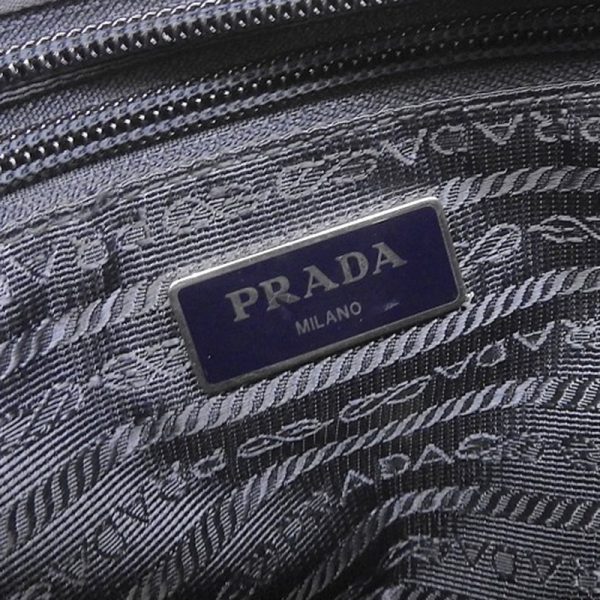 ob1699 6 Prada Shoulder Bag Crossbody Nylon Leather Navy