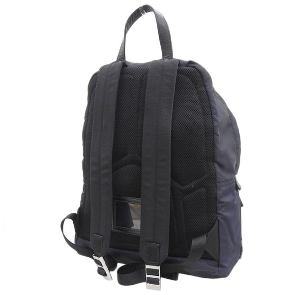 ob1744 2 Prada Backpack Nylon Leather Black