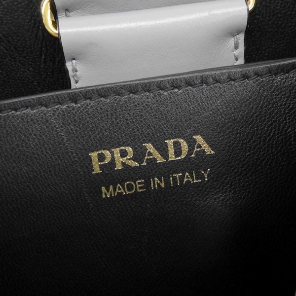 ob1783 6 Prada Pannier Bag Saffiano Leather Gray Black