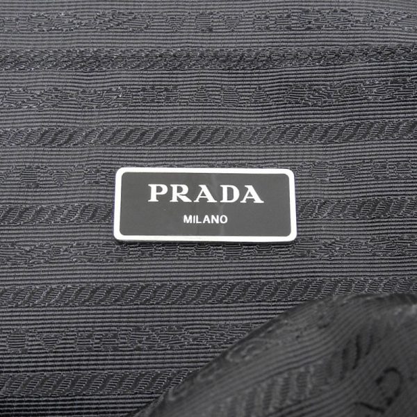 ob1820 7 Prada Nylon Shoulder Bag Black