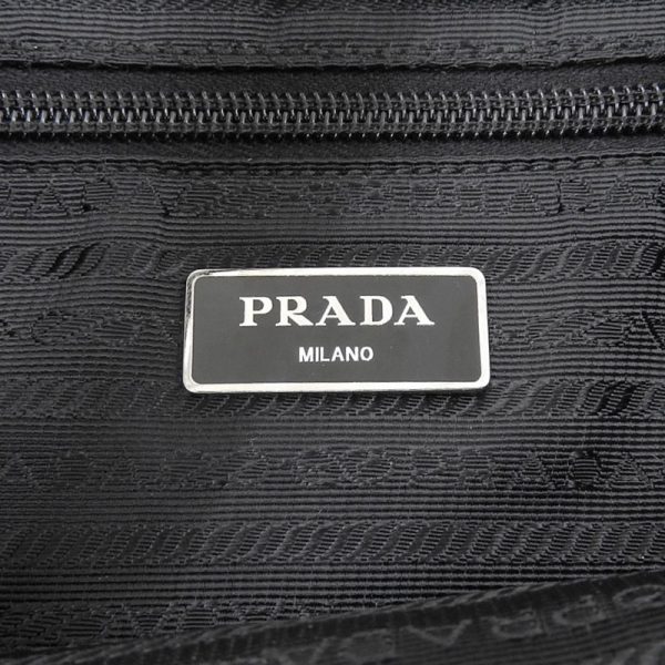 ob1821 7 Prada Nylon Shoulder Bag Black