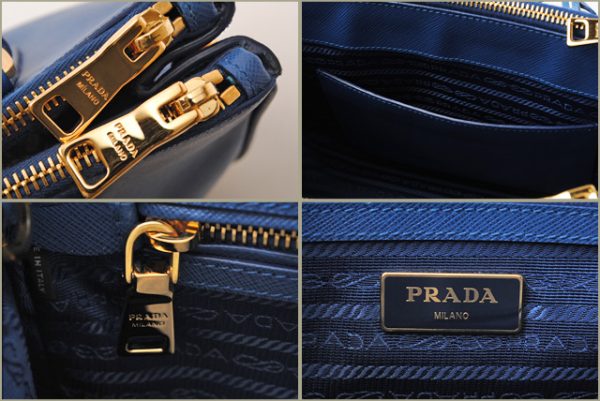 p 16 103 3 Prada Handbag Shoulder Bag 2way Saffiano Azzurro