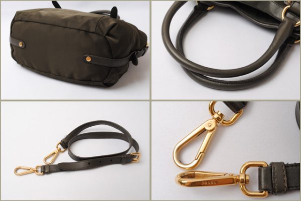 p 17 012 4 Prada Shoulder Bag Nylon Dark Khaki