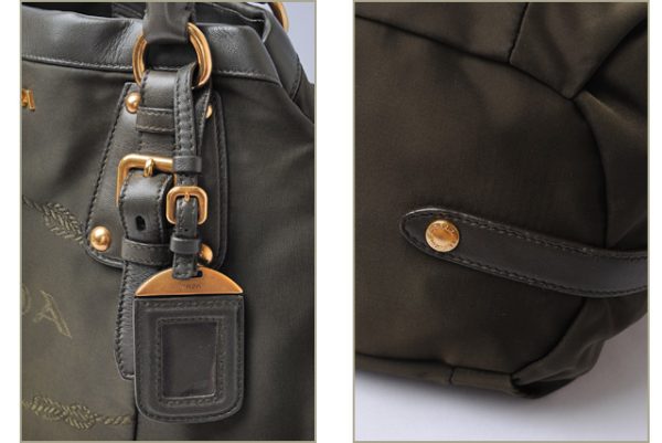 p 17 012 5 Prada Shoulder Bag Nylon Dark Khaki