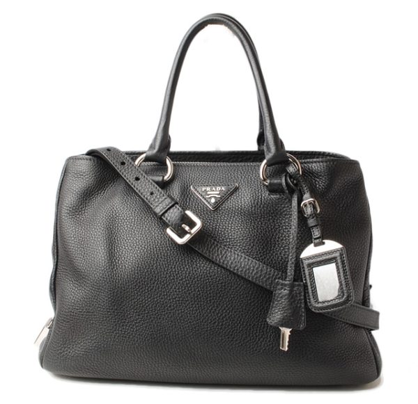 p 17 079 1 Prada Tote Shoulder Bag 2way Black