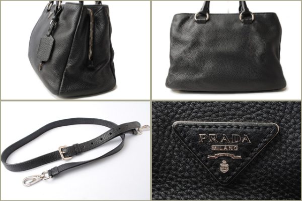 p 17 079 3 Prada Tote Shoulder Bag 2way Black