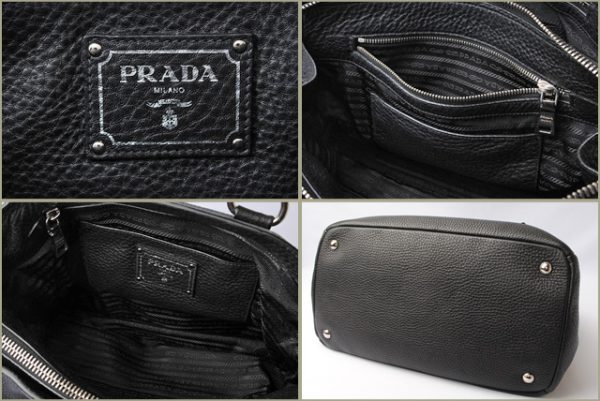 p 17 079 8 Prada Tote Shoulder Bag 2way Black