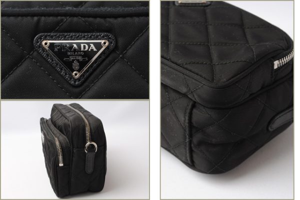 p 17 083 3 Prada Tote Shoulder Bag Black