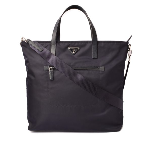 p 18 179 1 Prada Tessuto Shoulder Tote Bag Blue