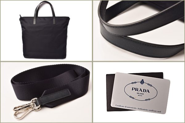 p 18 179 7 Prada Tessuto Shoulder Tote Bag Blue