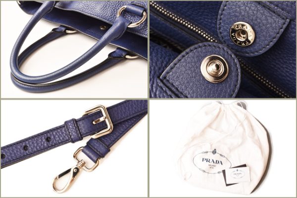 p 19 015 6 Prada Tote Shoulder Bag Ink Blue