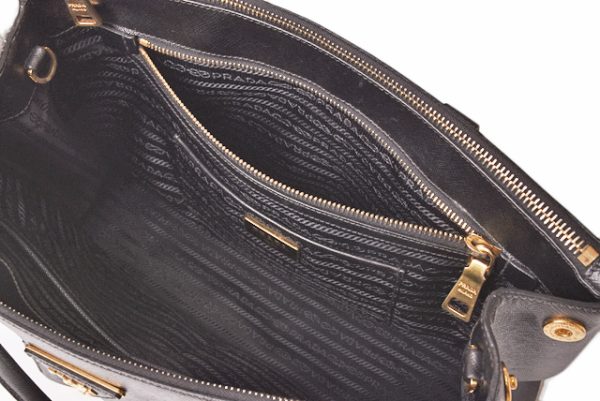 p 19 032 12 Prada Handbag Shoulder Bag 2way Black