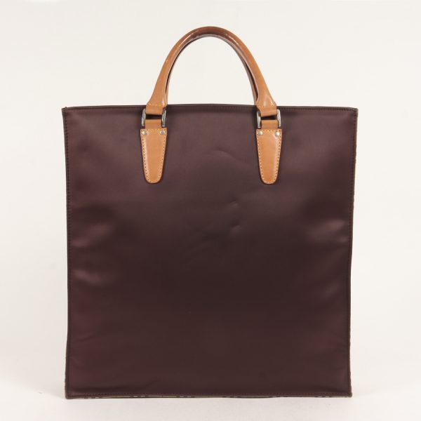 p14020465 c Burberry Square Hand Tote Bag Leather Brown