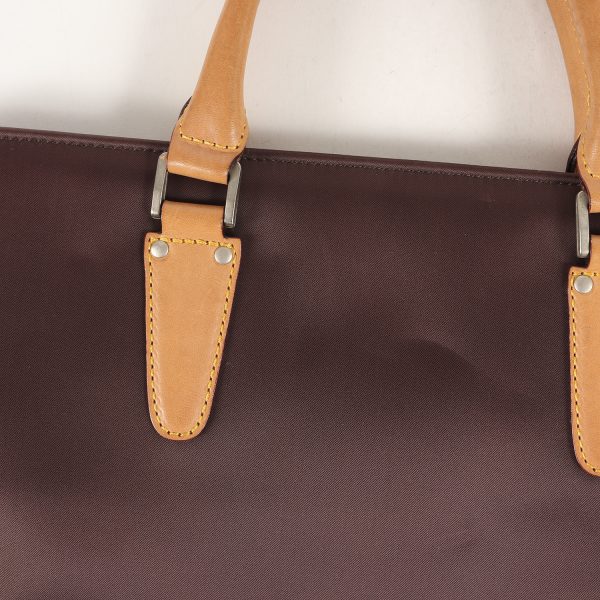 p14020465 g Burberry Square Hand Tote Bag Leather Brown