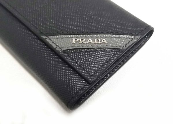 p845567967 2 Prada Key Case Saffiano Leather Black