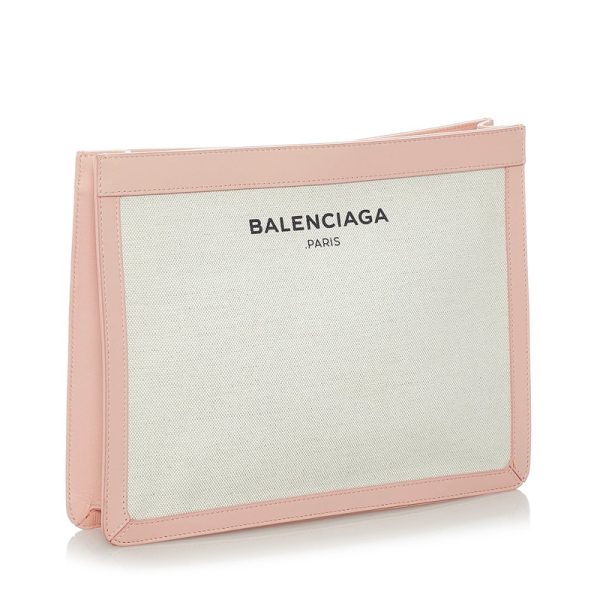 pjz47ljj6lgn53bo 2 Balenciaga Canvas Clutch Bag Ivory