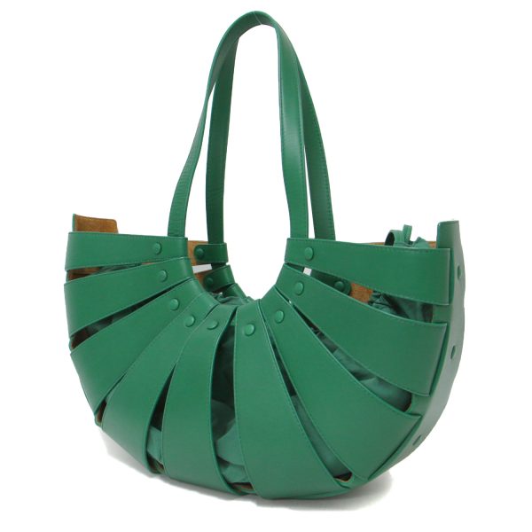 pr13110377 1 Bottega Veneta Leather Tote Bag Green