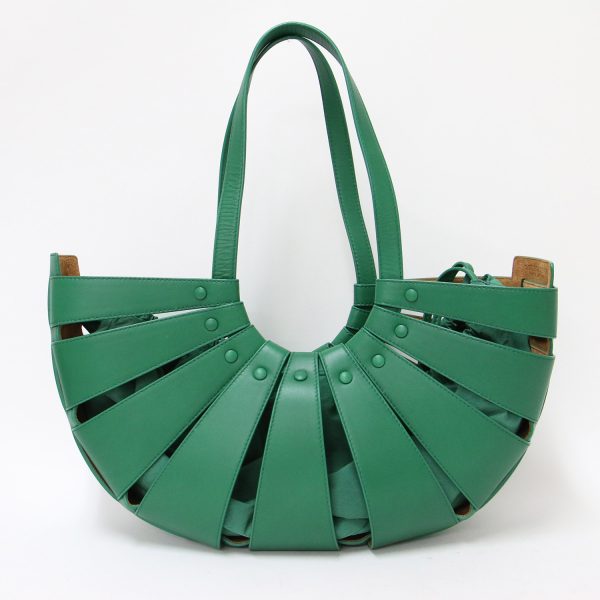 pr13110377 3 Bottega Veneta Leather Tote Bag Green