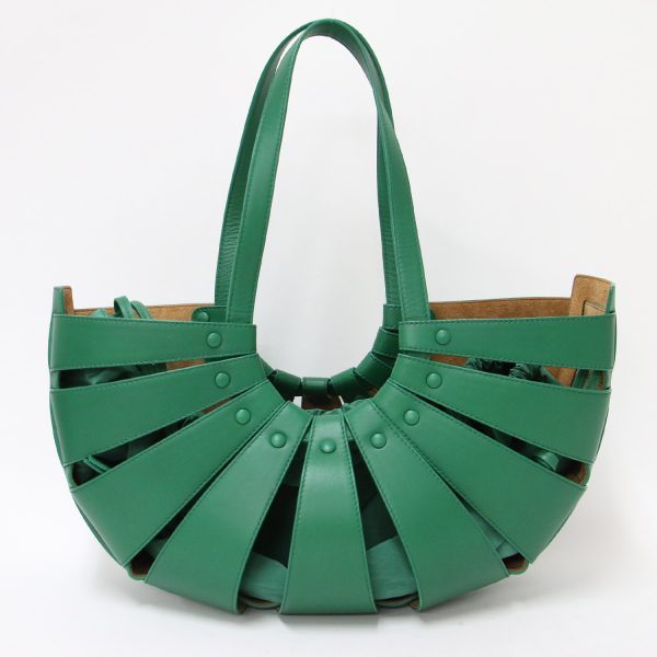 pr13110377 4 Bottega Veneta Leather Tote Bag Green