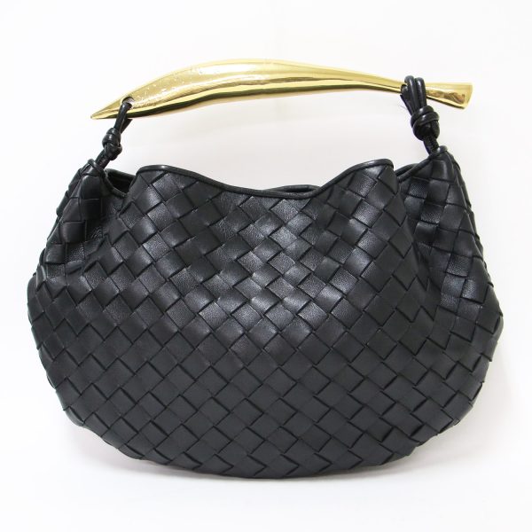 pr14052079 3 Bottega Veneta Intrecciato Leather Handbag Black