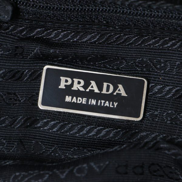 pr14052129 5 Prada Logo Plate Rucksack Backpack Nylon Black