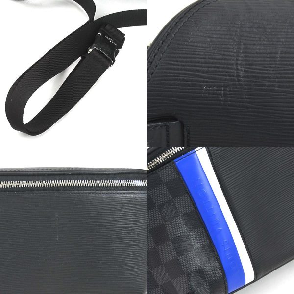 r10001a 9 c Louis Vuitton Damier Graphite Epi Bum Bag Noir