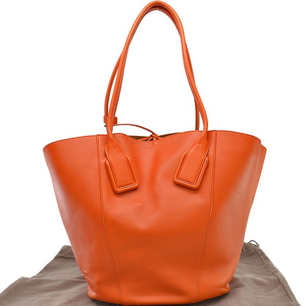 r9074a 1 Bottega Veneta Shoulder Bag Medium Leather Orange