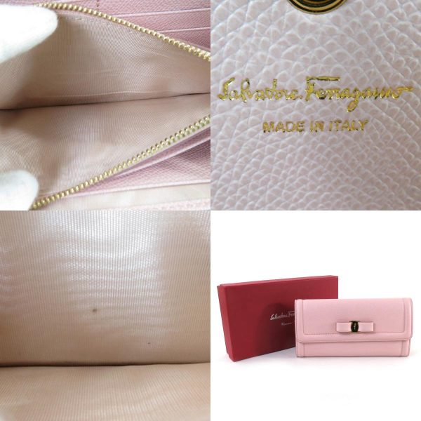 r9408f 7 c Salvatore Ferragamo Long Wallet Leather Pink