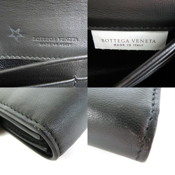 r9584a 4 c Bottega Veneta Long Wallet Leather Gray