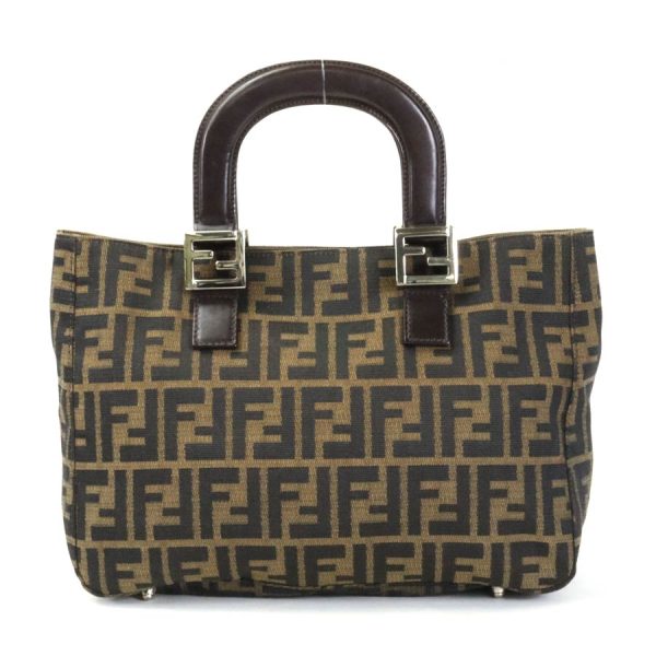 r9628g Fendi Canvas Handbag Brown