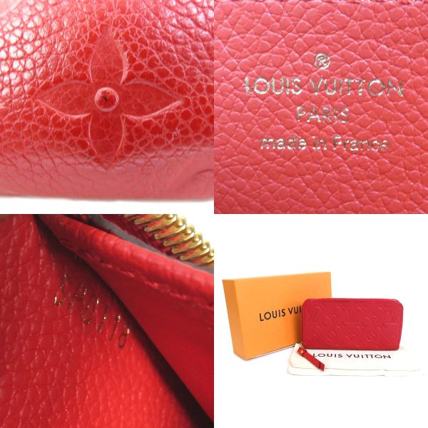 r9781f 4 c Louis Vuitton Monogram Emprente Zippy Wallet Scarlet