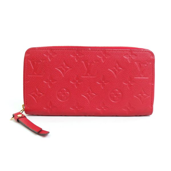 r9781f Louis Vuitton Monogram Emprente Zippy Wallet Scarlet