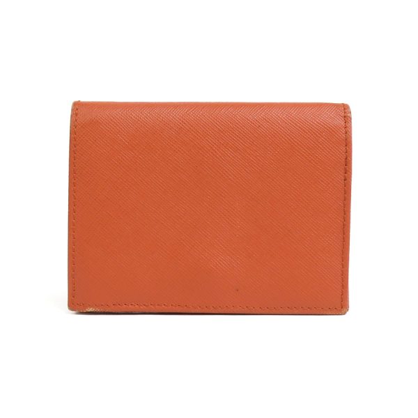 r9930f 1 Prada Leather Bifold Wallet Orange