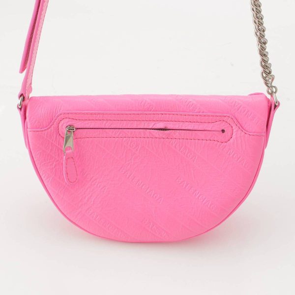 re bal sh w 00091 2 Balenciaga Souvenir Leather Body Bag XXS Pink