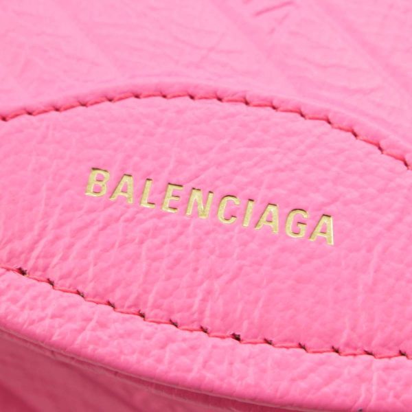 re bal sh w 00091 6 Balenciaga Souvenir Leather Body Bag XXS Pink