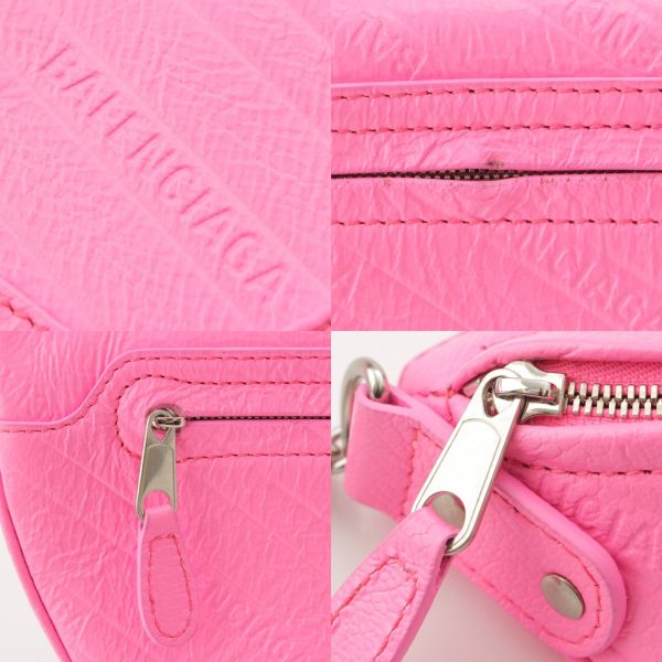 re bal sh w 00091 8 Balenciaga Souvenir Leather Body Bag XXS Pink