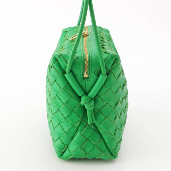 re bot ha w 00055 2 Bottega Veneta Intrecciato Small Loop Shoulder Bag Green