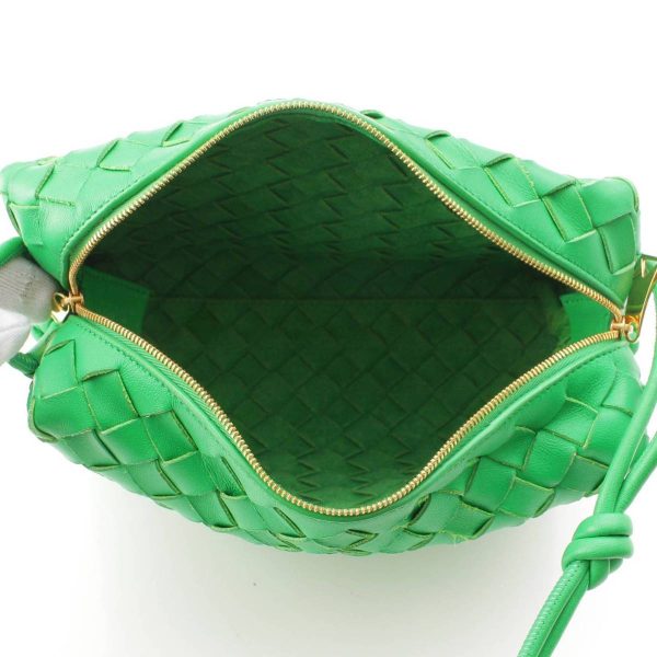 re bot ha w 00055 5 Bottega Veneta Intrecciato Small Loop Shoulder Bag Green