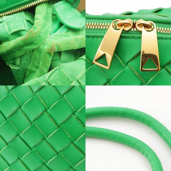 re bot ha w 00055 8 Bottega Veneta Intrecciato Small Loop Shoulder Bag Green