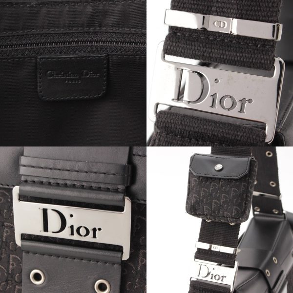 re dio sh w 00016 6 Christian Dior Logo Trotter Street Chic Shoulder Bag Black