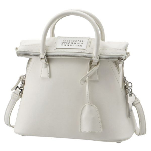 s56wg0082t1003 1 Maison Margiela Mini Shoulder Bag Calfskin White