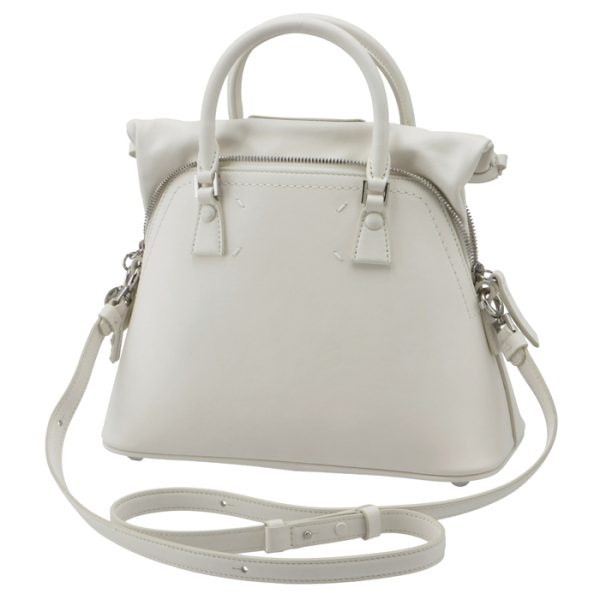 s56wg0082t1003 2 Maison Margiela Mini Shoulder Bag Calfskin White