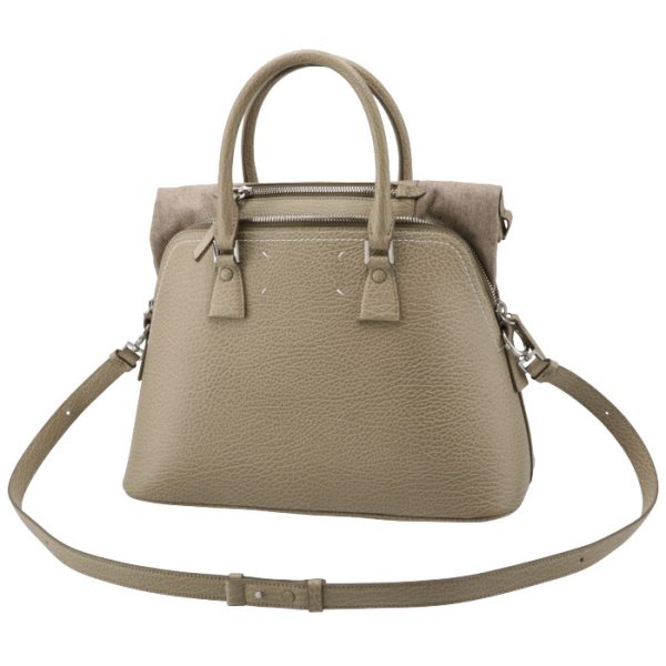 s56wg0093t7002 2 Maison Margiela Medium Grained Shoulder Bag Beige