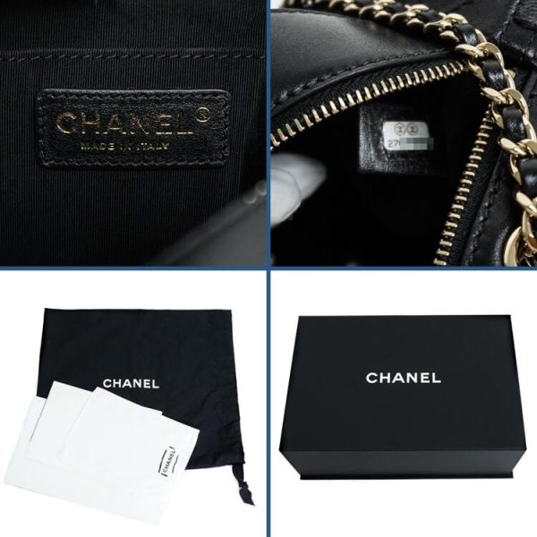 sw23 0167 10 Chanel Matelasse Small Chain Shoulder Bag Black