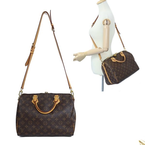 sw24 0257 03 Louis Vuitton Speedy Bandouliere 30 Handbag Brown