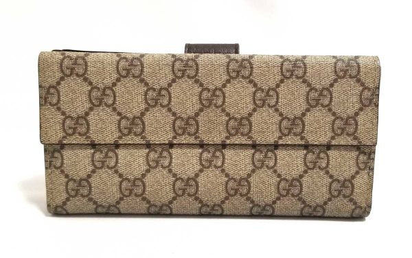 t1042983618 1 Gucci Long Wallet Gg Plus Pvc Brown