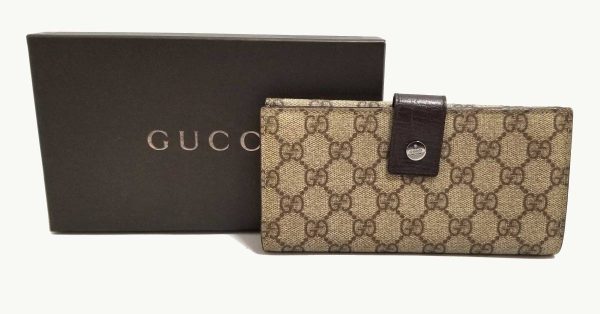 t1042983618 6 Gucci Long Wallet Gg Plus Pvc Brown