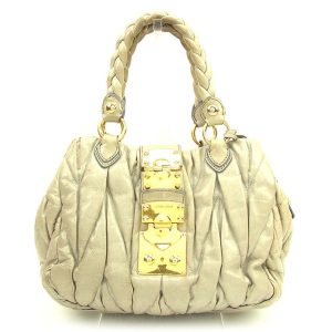 t1044 Celine Triomphe Tote Bag Canvas Leather Beige