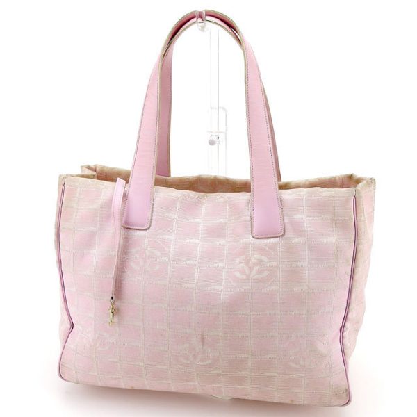 t1453 Chanel Travel Line MM Nylon Tote Bag Pink